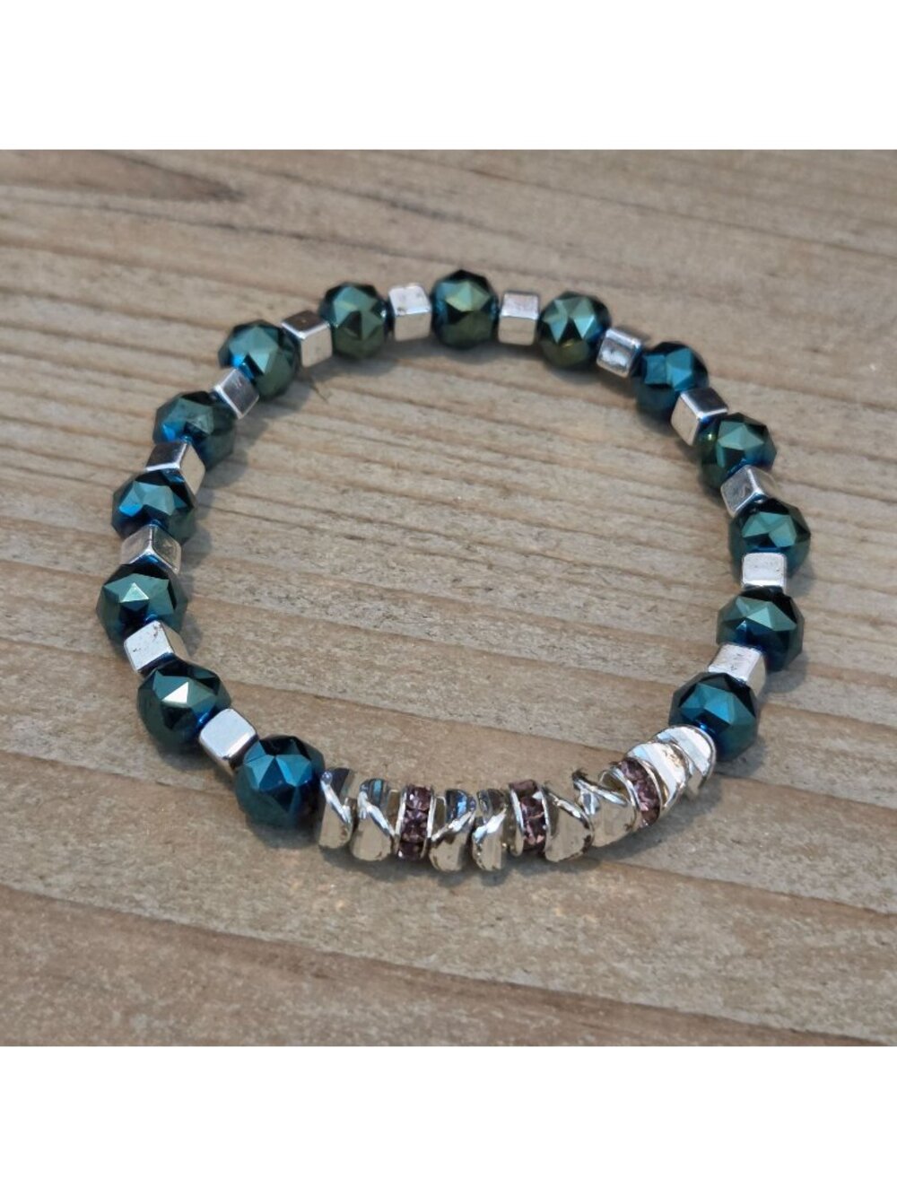 Bomb Party Halloween Stacks 2022  Witches Brew Single Blue & Silver Bracelet